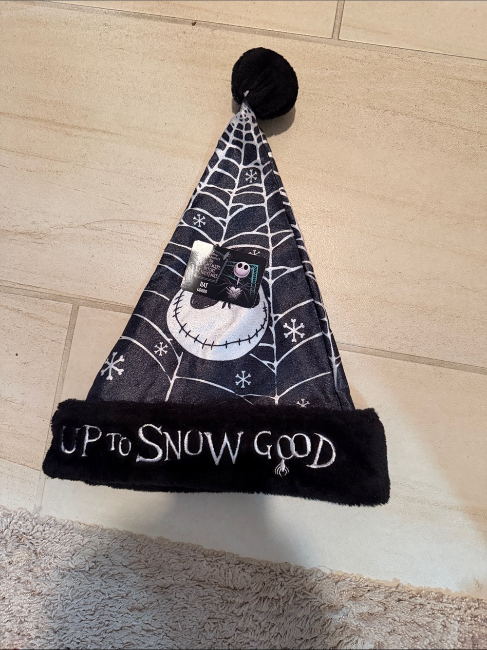 DisneyTim Burton Inspired Black Jack Skellington Kids Pom-Top Hat